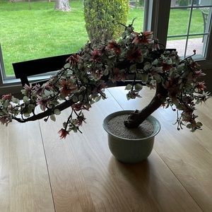 Large Vintage Glass Bonsai Tree